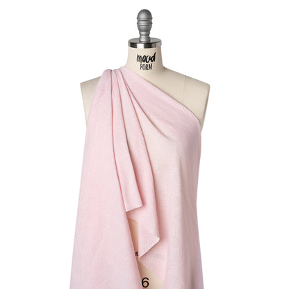 Cotton Pointelle Rib Knit - Blossom Pink Roses - Cassy Collection