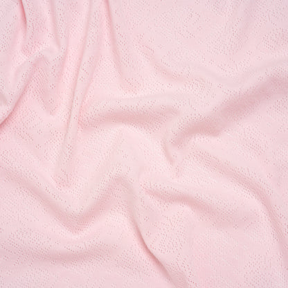 Cotton Pointelle Rib Knit - Blossom Pink Roses - Cassy Collection