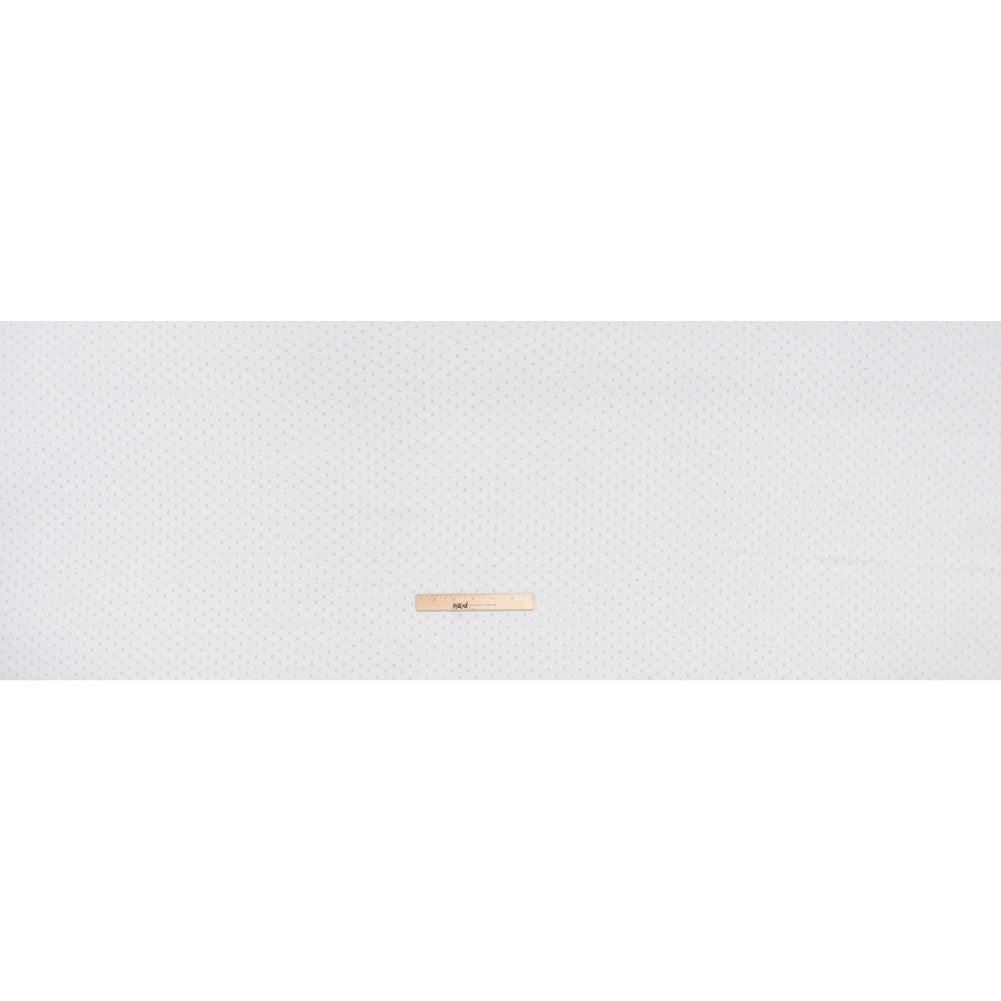 Cotton Pointelle Rib Knit - Powder White Diamonds - Cassy Collection - Full