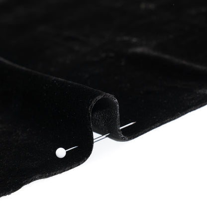 Silk and Rayon Velvet - Jet Black - Adelasia Collection Detail
