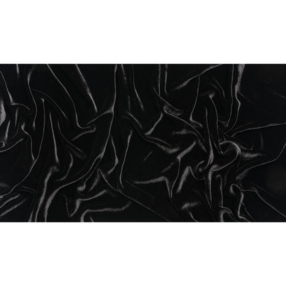 Silk and Rayon Velvet - Jet Black - Adelasia Collection - Full