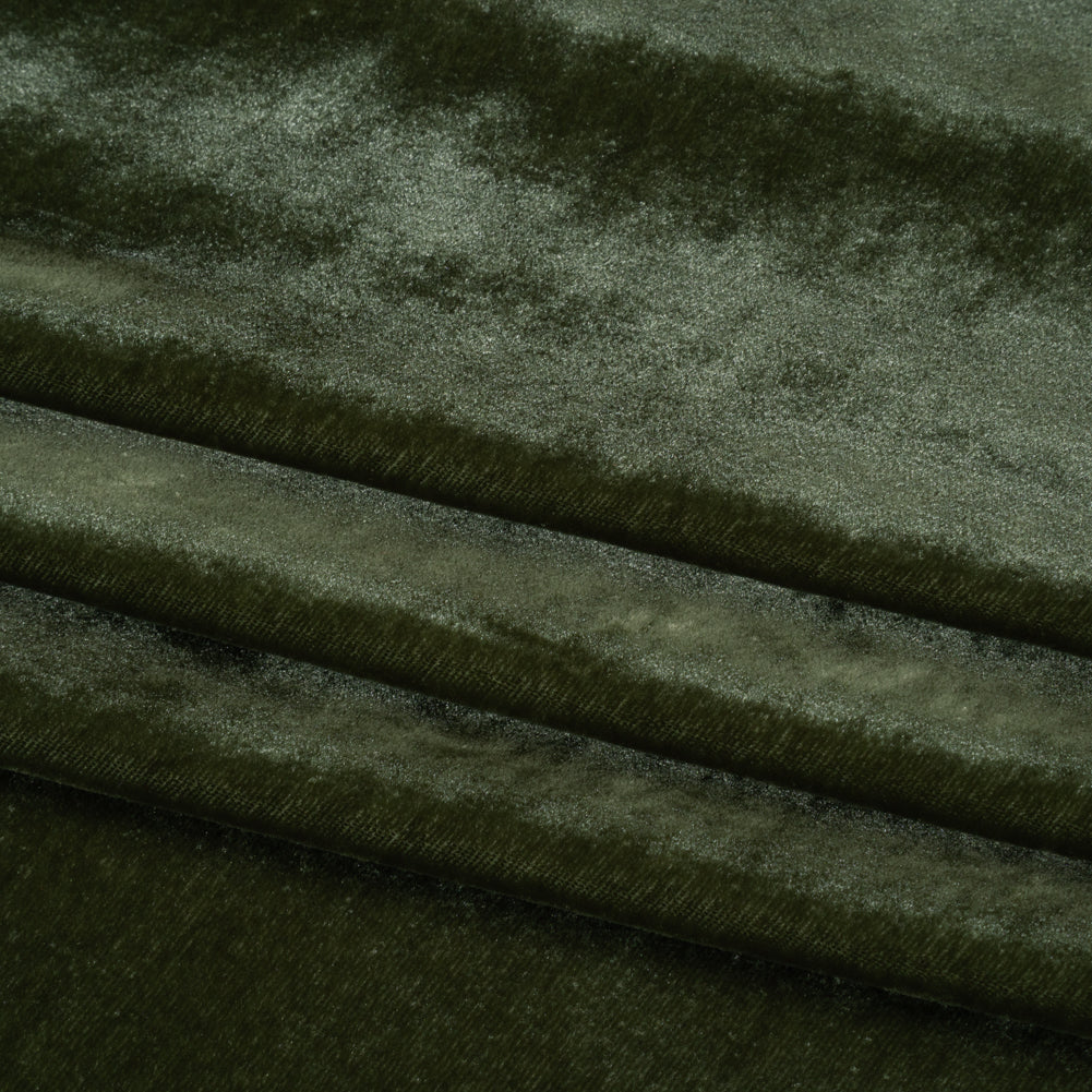 Silk and Rayon Velvet - Thyme - Adelasia Collection Folded