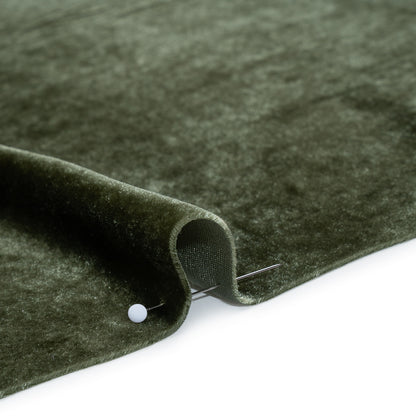 Silk and Rayon Velvet - Thyme - Adelasia Collection Detail