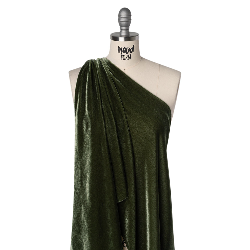 Silk and Rayon Velvet - Thyme - Adelasia Collection Drape