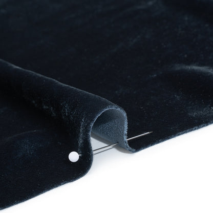 Silk and Rayon Velvet - Midnight Blue - Adelasia Collection Detail