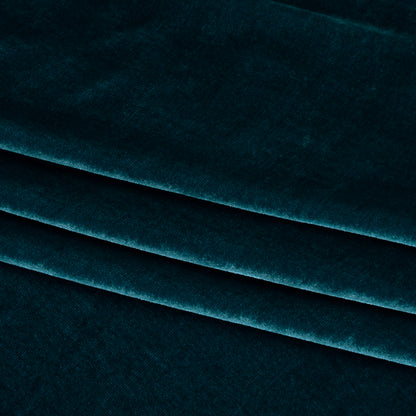 Silk and Rayon Velvet - Blue Coral - Adelasia Collection Folded