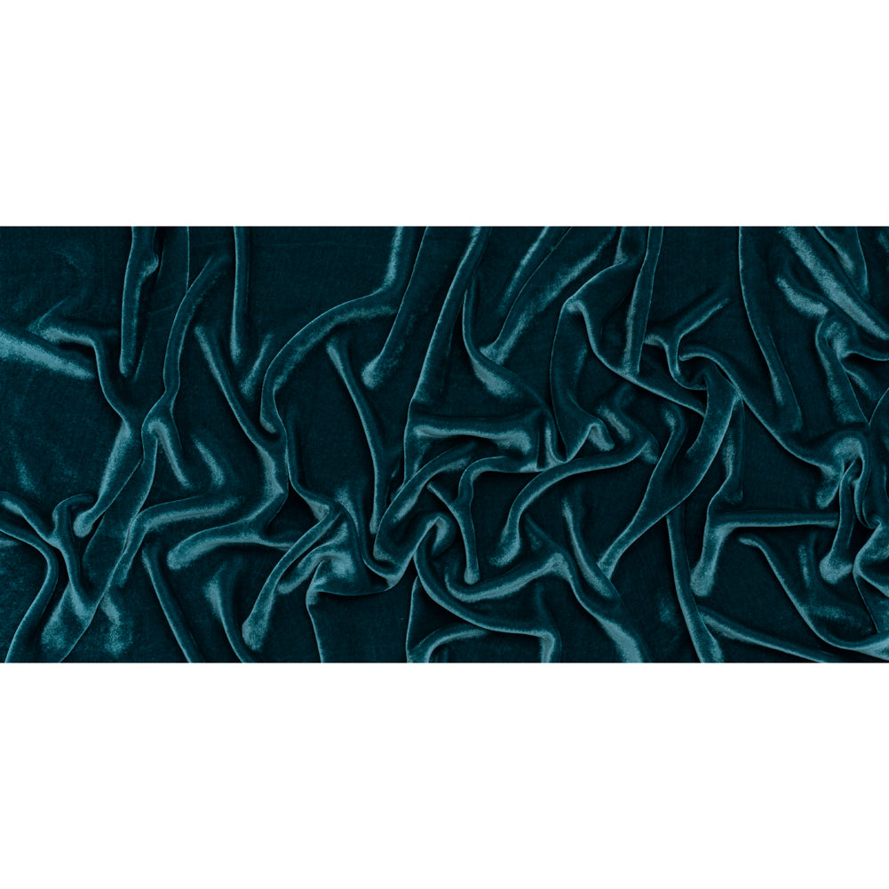 Silk and Rayon Velvet - Blue Coral - Adelasia Collection - Full