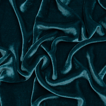 Silk and Rayon Velvet - Blue Coral - Adelasia Collection