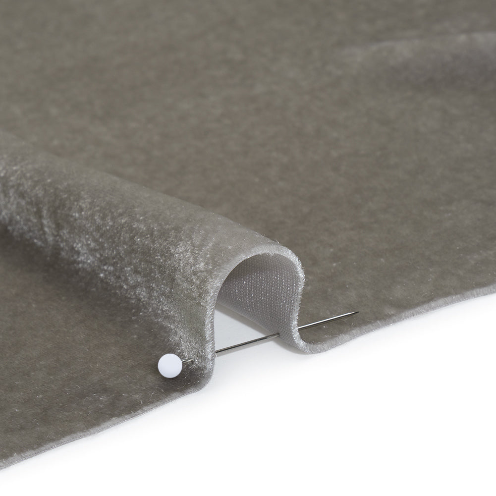 Silk and Rayon Velvet - Ultimate Gray - Adelasia Collection Detail