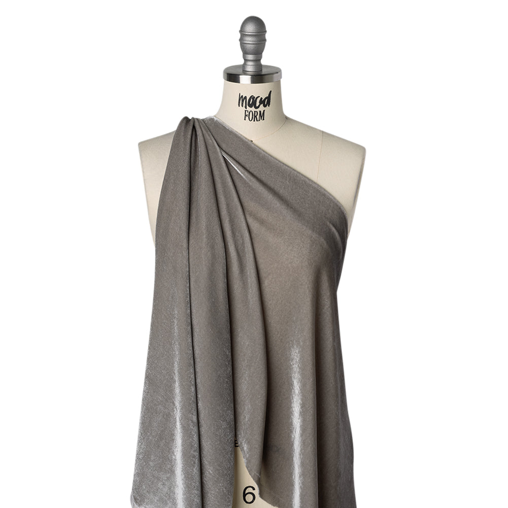 Silk and Rayon Velvet - Ultimate Gray - Adelasia Collection Drape