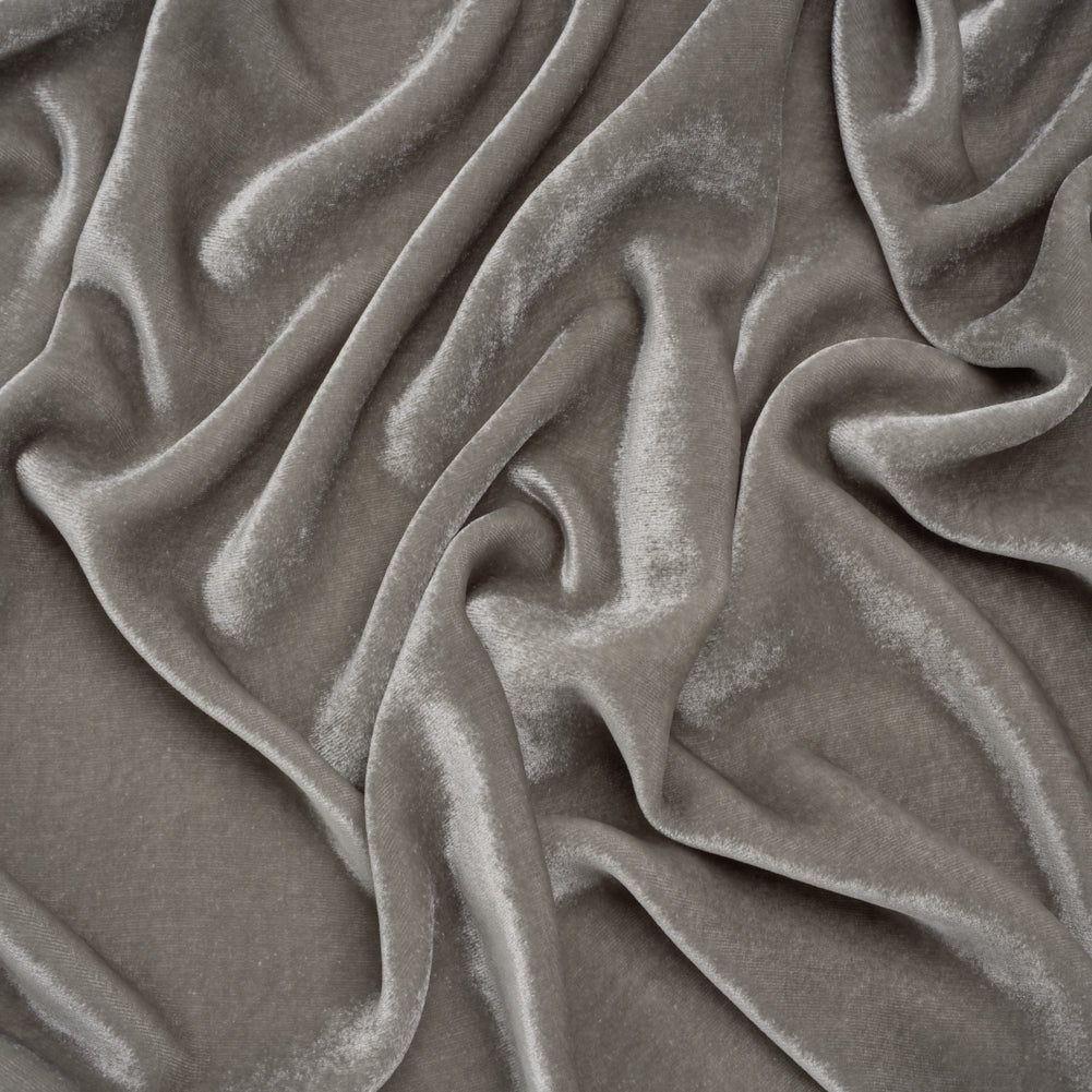 Silk and Rayon Velvet - Ultimate Gray - Adelasia Collection