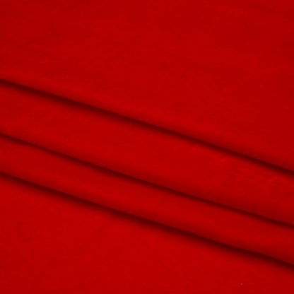Silk and Rayon Velvet - Fiery Red - Adelasia Collection Folded