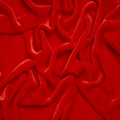 Silk and Rayon Velvet - Fiery Red - Adelasia Collection