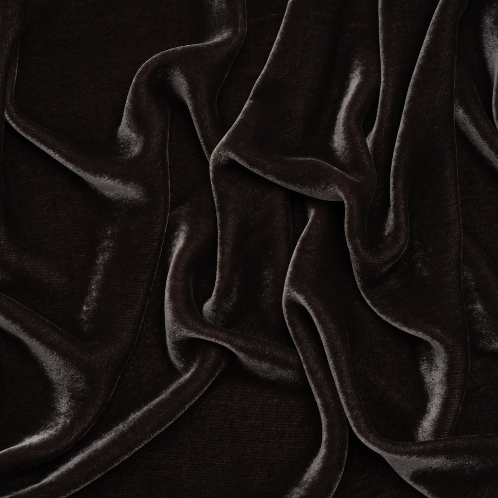 Silk and Rayon Velvet - Total Eclipse - Adelasia Collection