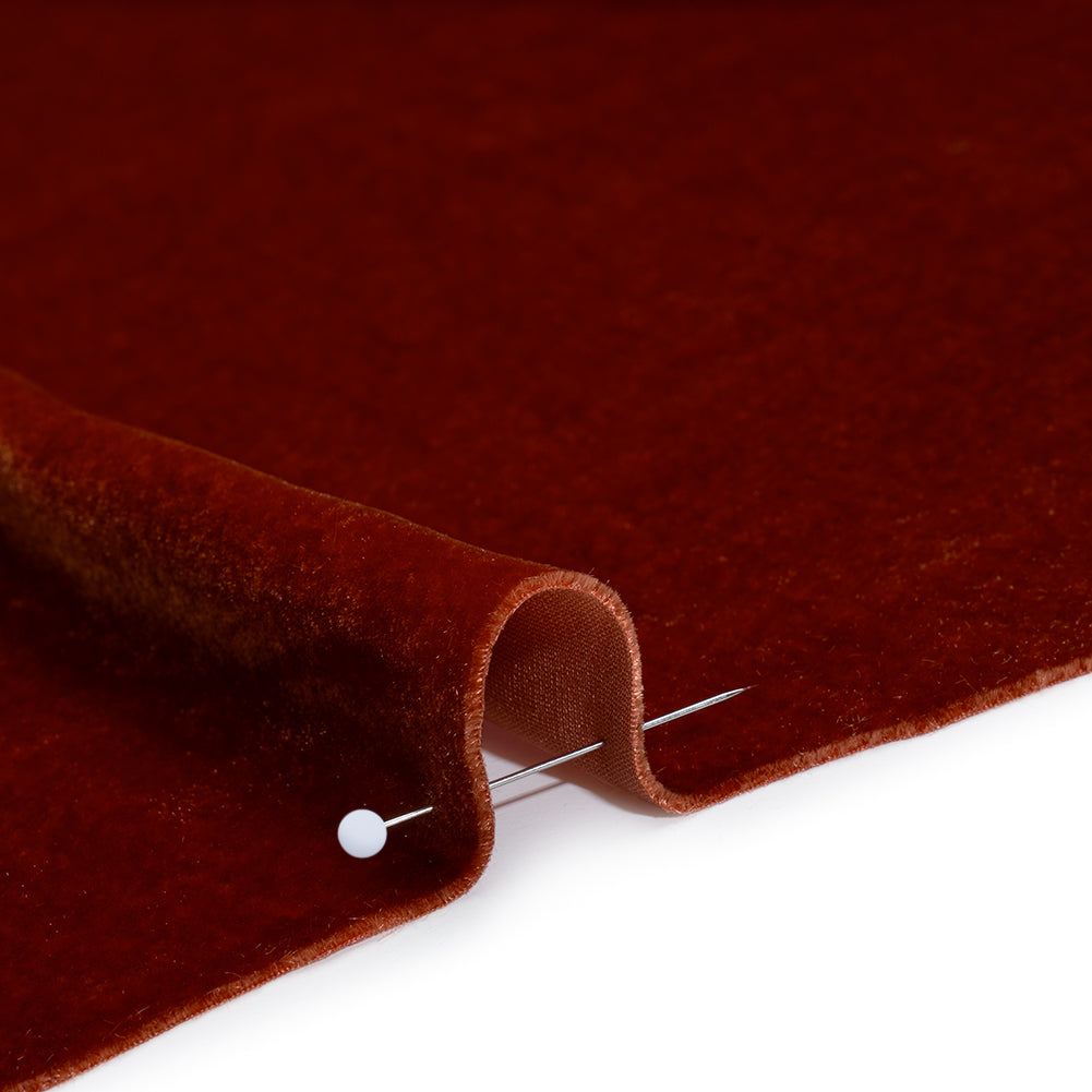 Silk and Rayon Velvet - Ruby Wine - Adelasia Collection Detail