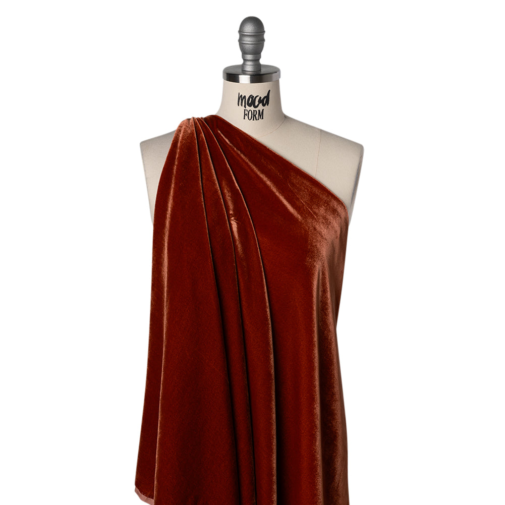 Silk and Rayon Velvet - Ruby Wine - Adelasia Collection Drape
