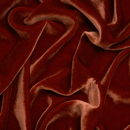 Silk and Rayon Velvet - Ruby Wine - Adelasia Collection