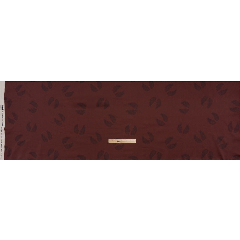 Stretch Cotton Sateen Print by Max Alexander - Bordeux and Burgundy Wings - Full