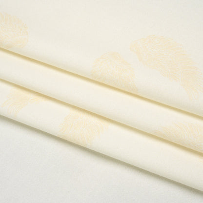 Stretch Cotton Sateen Print by Max Alexander - Cream and Sun Yellow Wings Folded