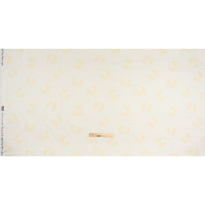 Stretch Cotton Sateen Print by Max Alexander - Cream and Sun Yellow Wings - Full