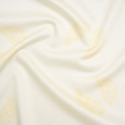 Stretch Cotton Sateen Print by Max Alexander - Cream and Sun Yellow Wings