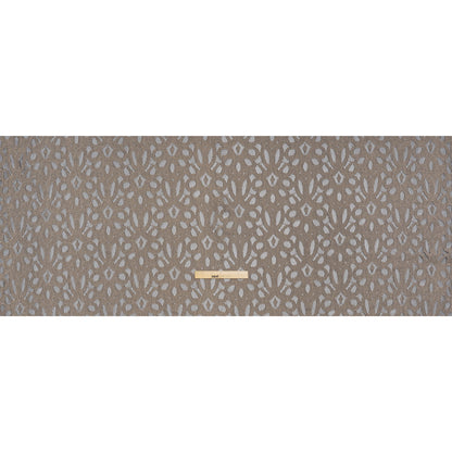 Polyester Lace - Black and Taupe Abstract Floral