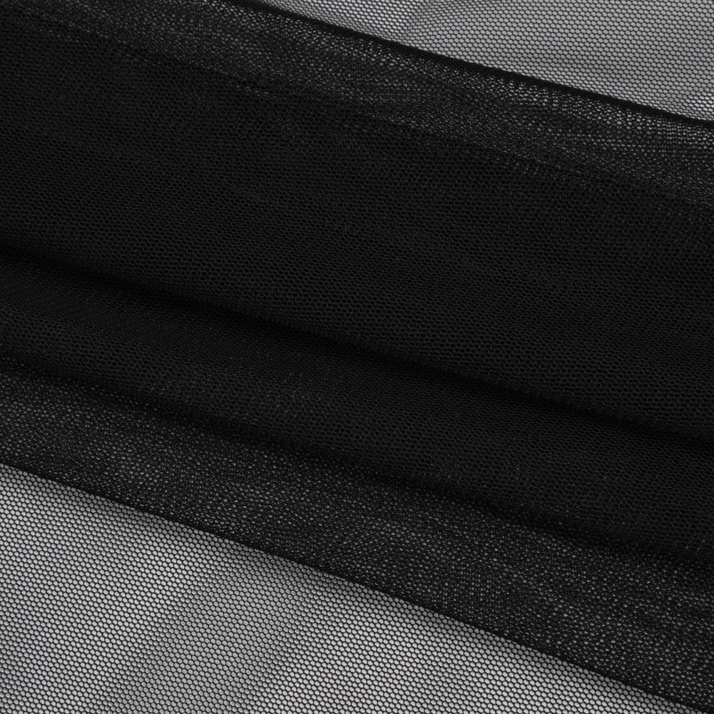 Polyester Power Mesh - Black - Folded