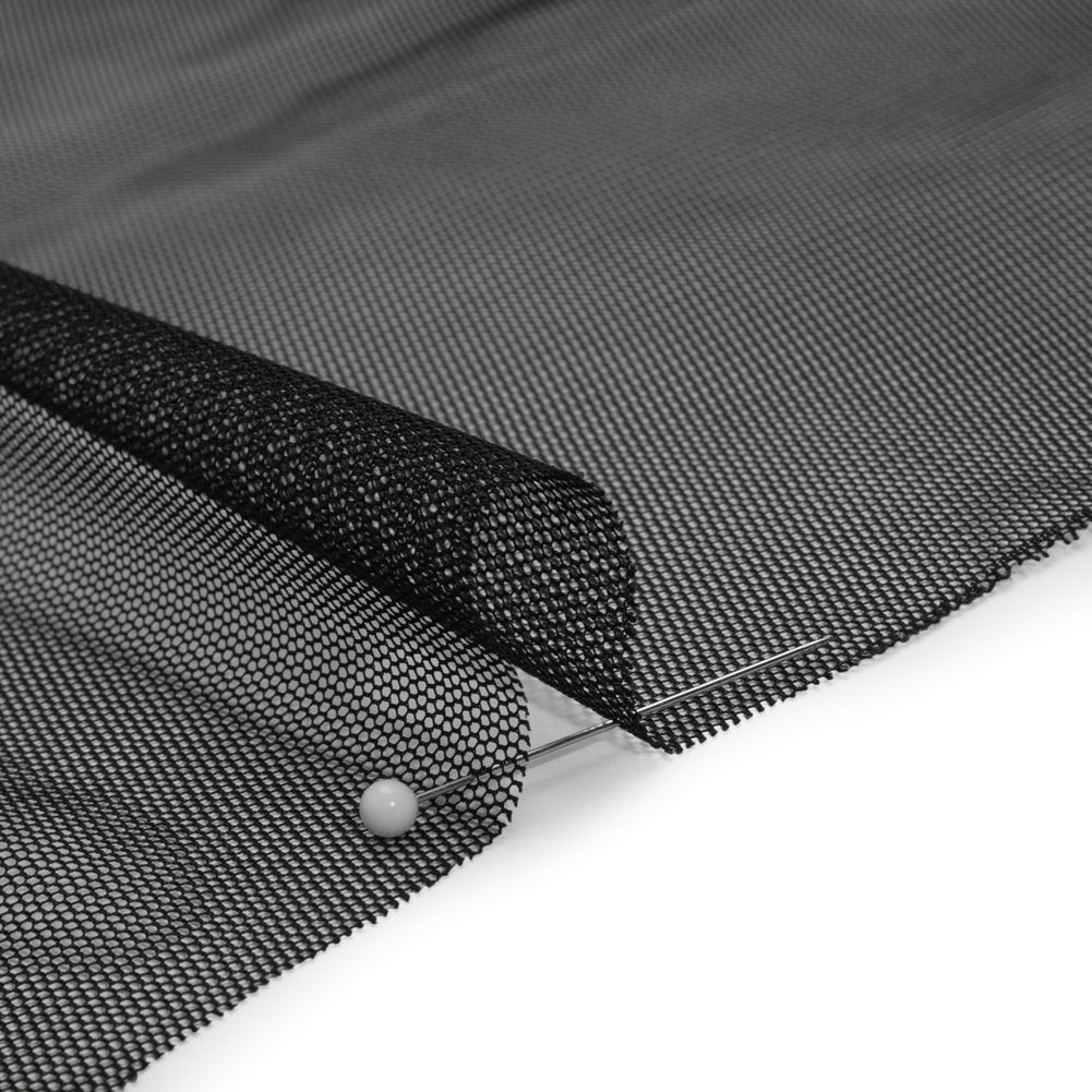 Polyester Power Mesh - Black - Detail