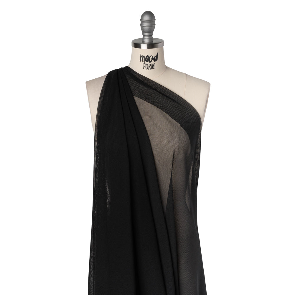 Nylon Mesh - Black - Drape