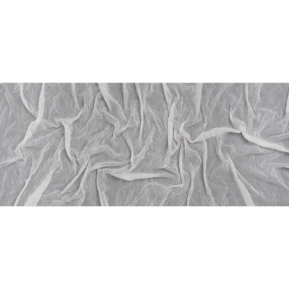 Crinkled Polyester Mesh - Off White - Full