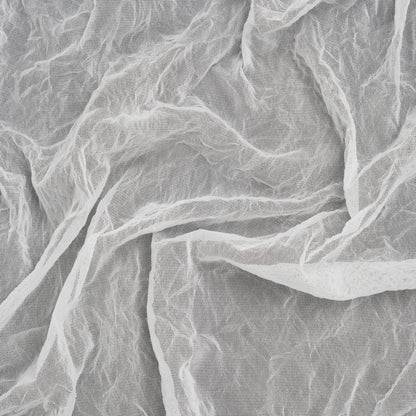 Crinkled Polyester Mesh - Off White