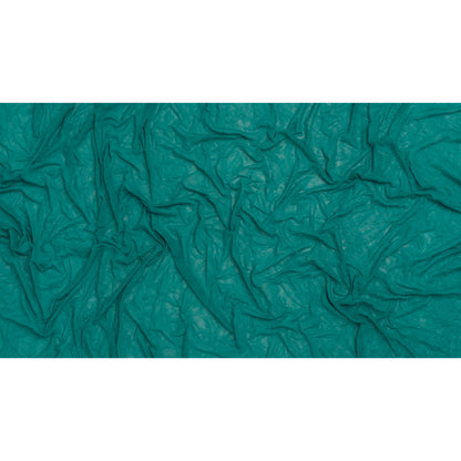 Crinkled Polyester Mesh - Teal Green