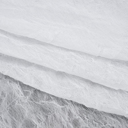 Crinkled Polyester Mesh - White