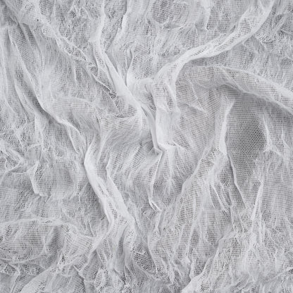 Crinkled Polyester Mesh - White