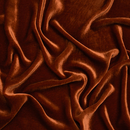 Silk and Rayon Velvet - Cinnamon Rust - Adelasia Collection