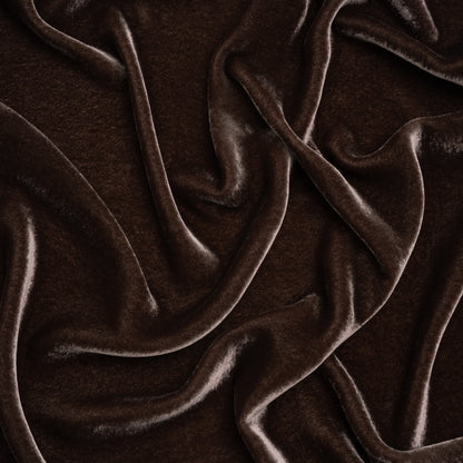 Silk and Rayon Velvet - Coffee Bean - Adelasia Collection