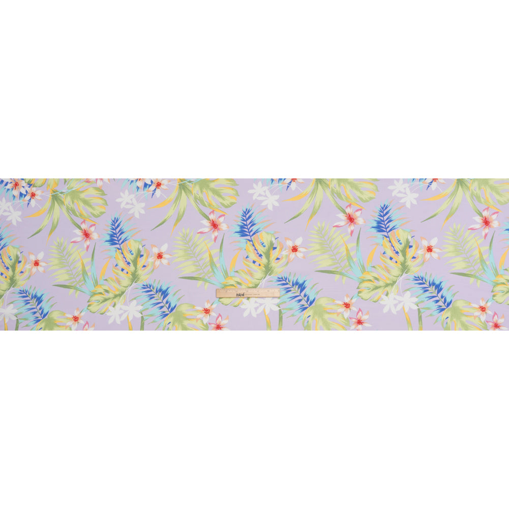 Rayon Challis Print - Lavender, Spring Green and Pink Exotic Floral - Deadstock - Full