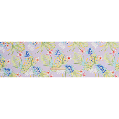 Rayon Challis Print - Lavender, Spring Green and Pink Exotic Floral - Deadstock