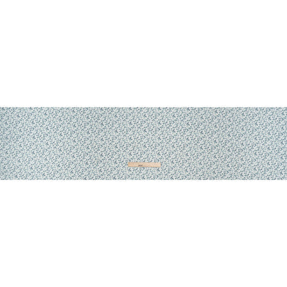 Rayon Challis Print - Navy Blue and Mint Green Abstract Geometric - Deadstock