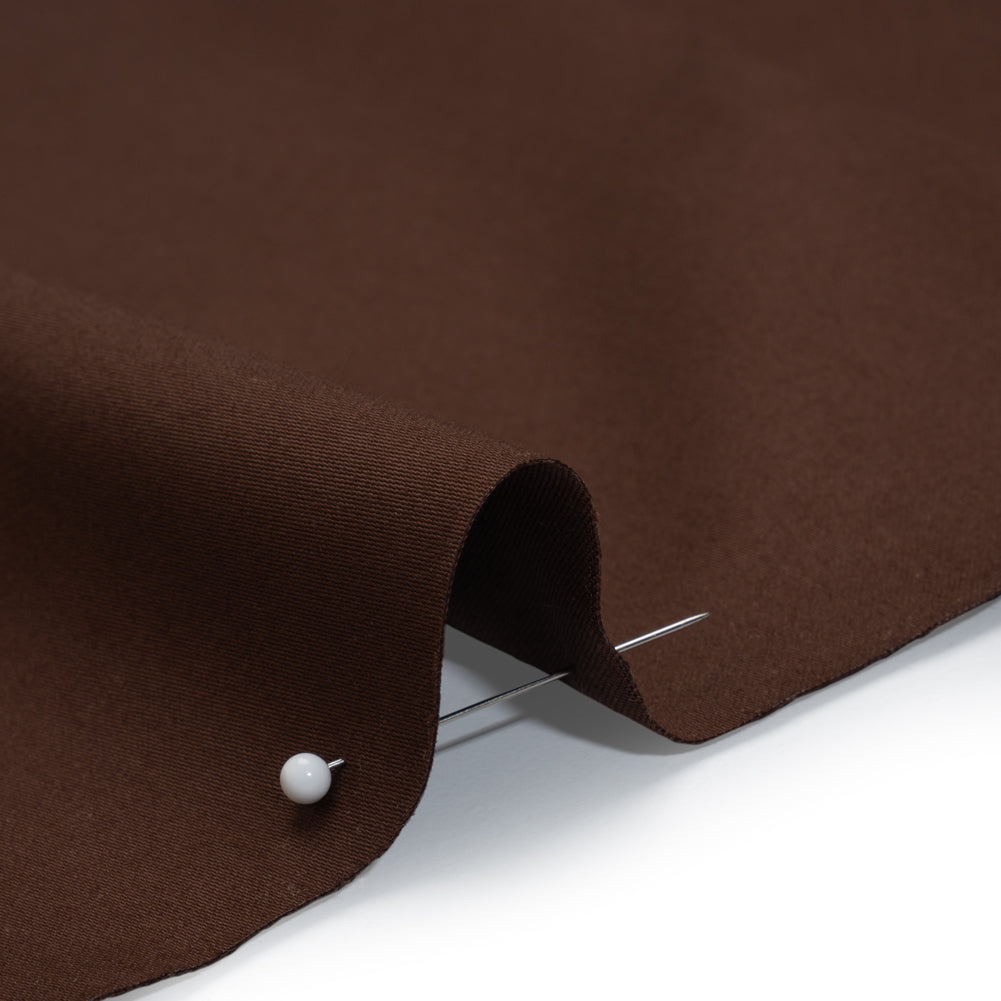 Mercerized Cotton Sateen - Chocolate - Mallory Collection - Detail