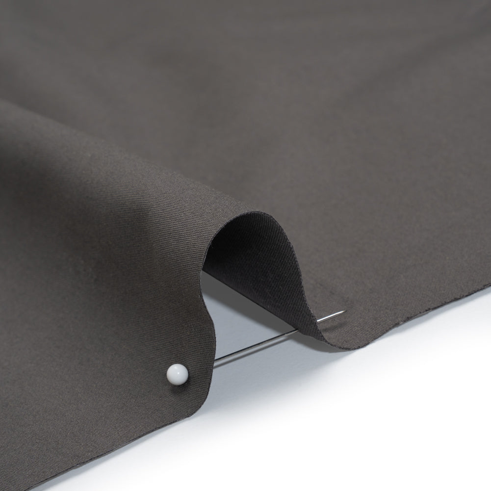 Mercerized Cotton Sateen - Charcoal - Mallory Collection - Detail