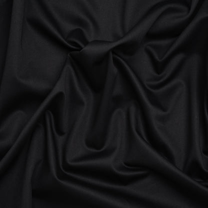 Mercerized Cotton Sateen - Ebony - Mallory Collection