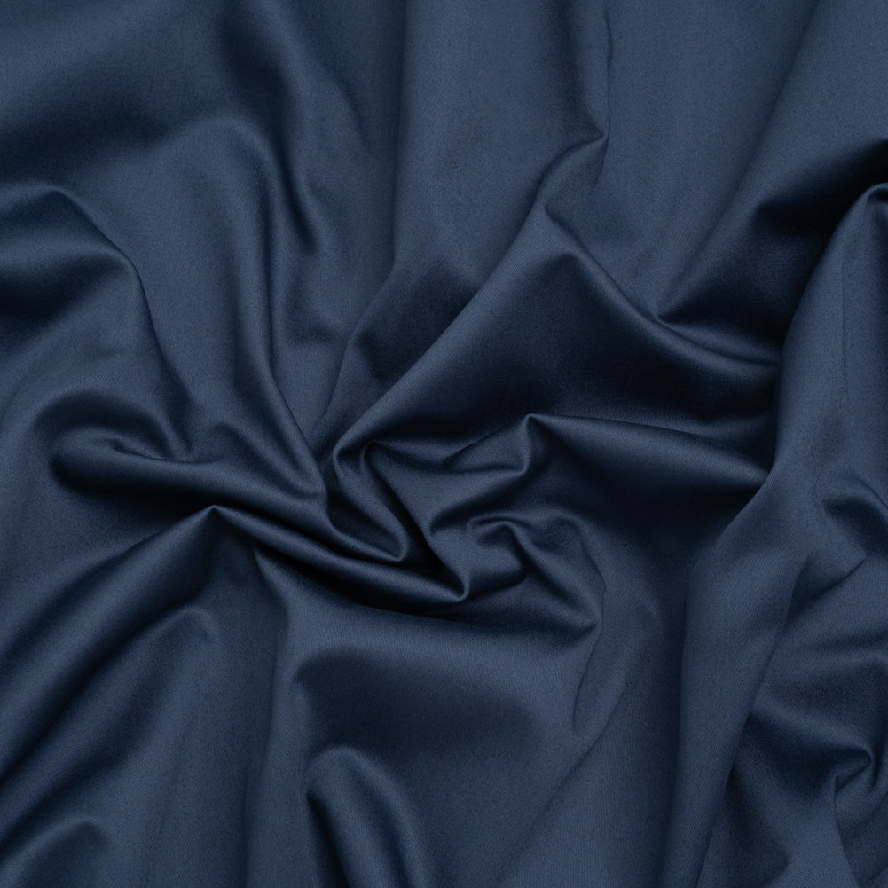 Mercerized Cotton Sateen - Officer Blue - Mallory Collection