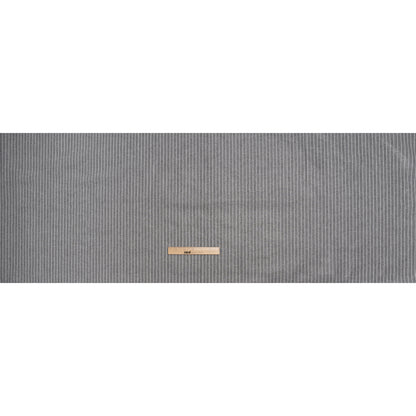 Metallic Cotton and Linen Blend Woven Made in Italy - Soft Black, White and Silver Pin Stripes