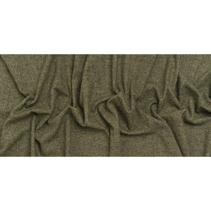 Wool and Polyamide Woven Made in Italy - Olive Green and Grey Heathered