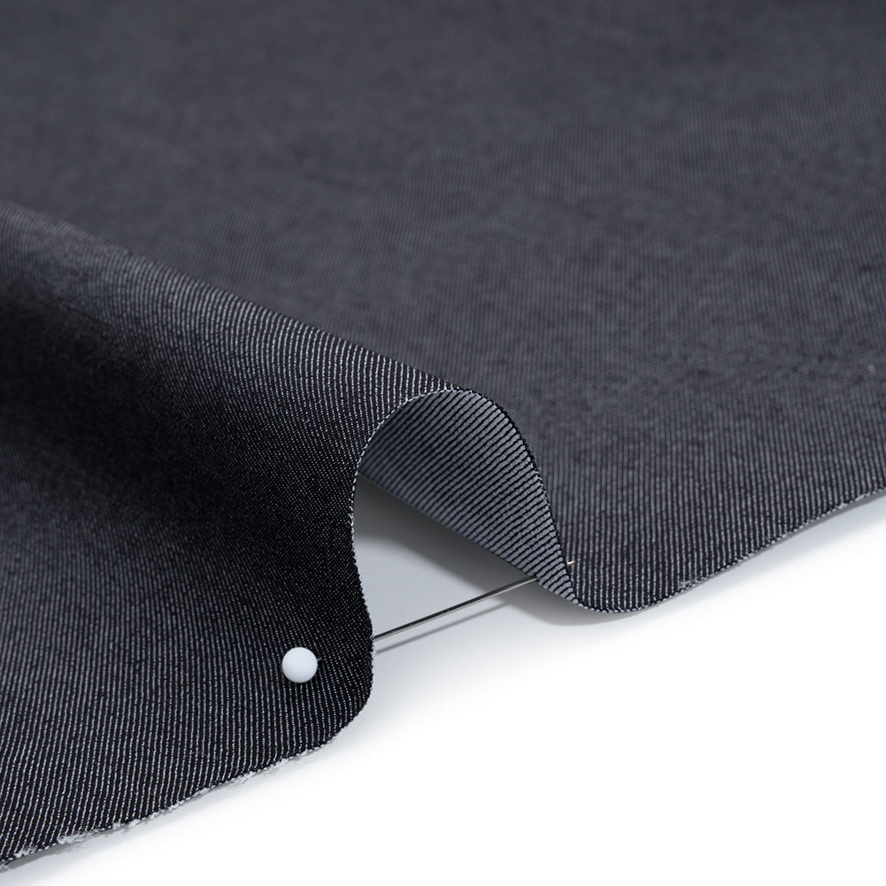 Stretch Cotton Denim Made in Italy - Charcoal Blue - Detail