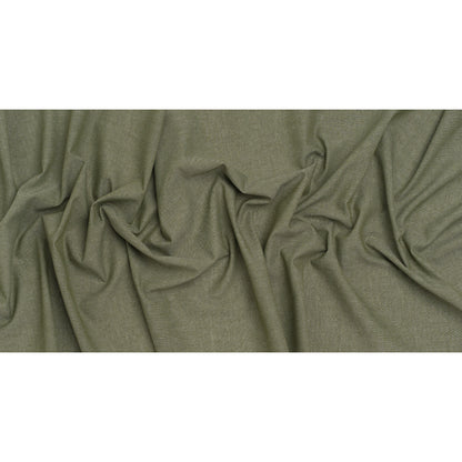 Cotton and Polyester Chambray Made in Italy - Heathered Light Moss Green