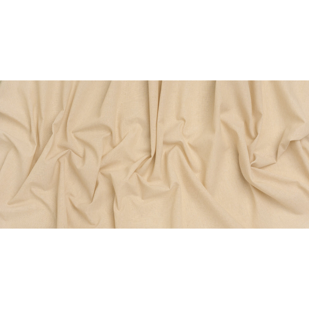 Cotton and Polyester Chambray Made in Italy - Heathered Natural Beige - Full