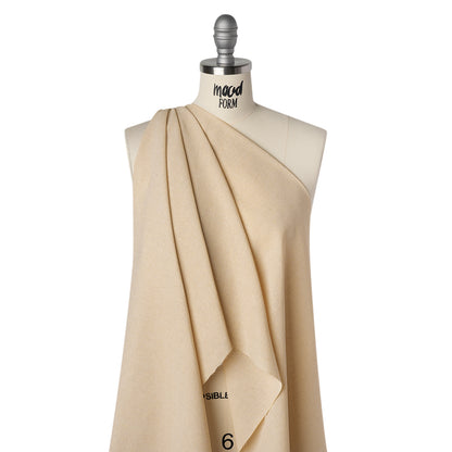 Cotton and Polyester Chambray Made in Italy - Heathered Natural Beige