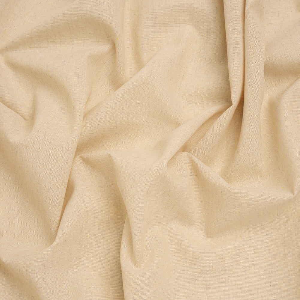 Cotton and Polyester Chambray Made in Italy - Heathered Natural Beige